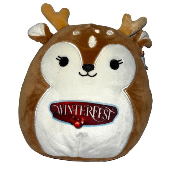 Dawn The Fawn Deer 8" Winterfest Exclusive Official Kellytoy Squishmallow - Picture 1 of 7